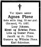 Dødsannonse Agnes Piene