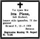 Dødsannonse Itta Piene