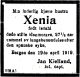 Dødsannonse Xenia Isdahl Kielland
