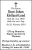 Dødsannonse Knut Johan Kielland-Lund