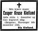 Dødsannonse Caspar Kruse Kielland