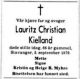 Dødsannonse Lauritz Christian Kielland