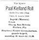 Dødsannonse Paal Kielland Roll