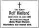 Dødsannonse Rolf Kielland